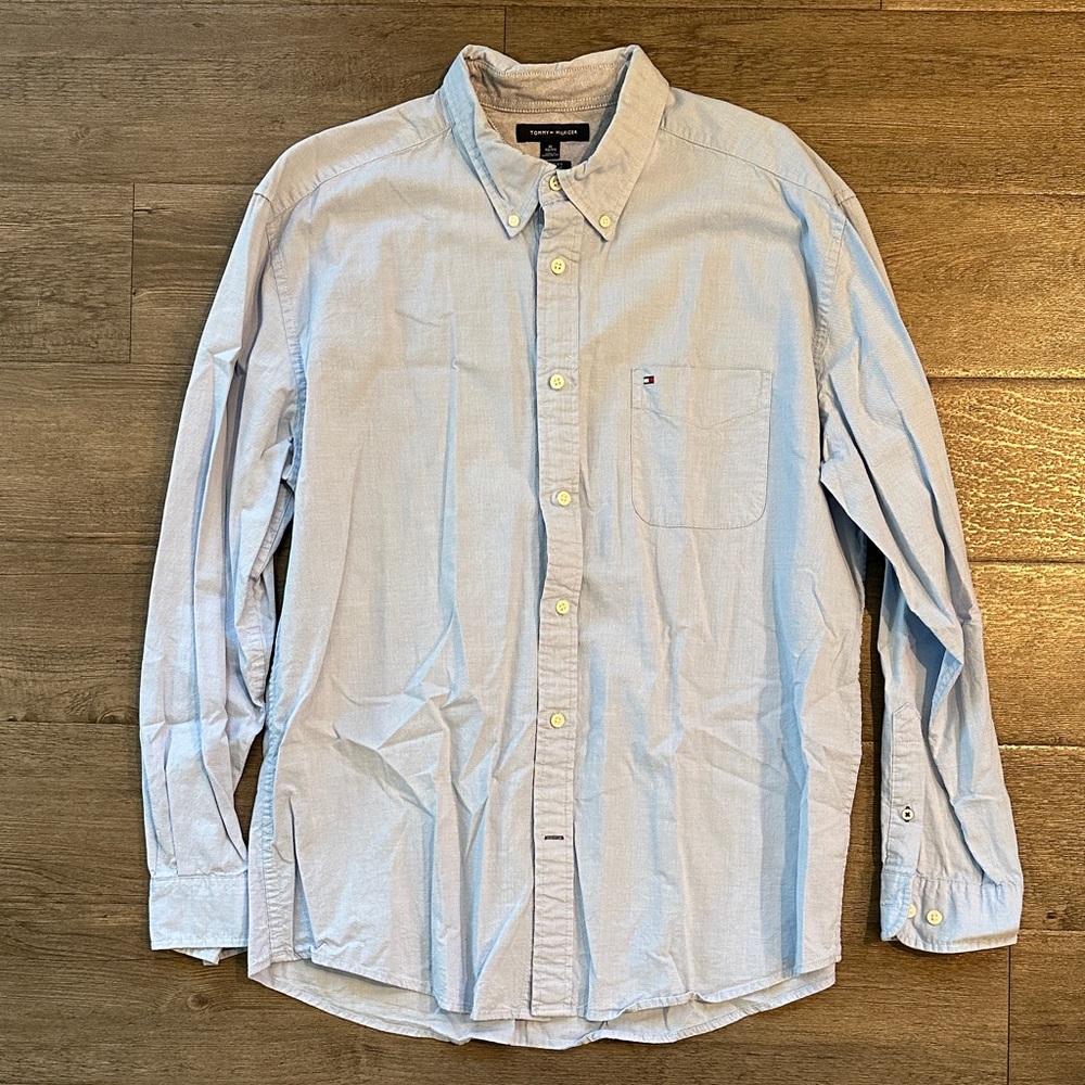 Tommy Hilfiger Men's Sky Blue Casual Shirt